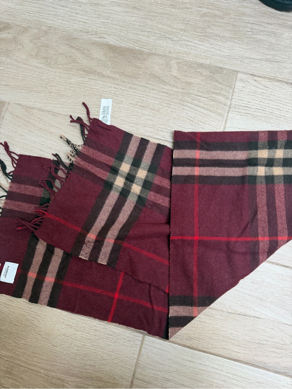 Burberry Check Cashmere Scarf